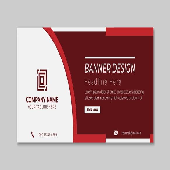 Red Vektor Abstrak Desain Banner Web Template Design