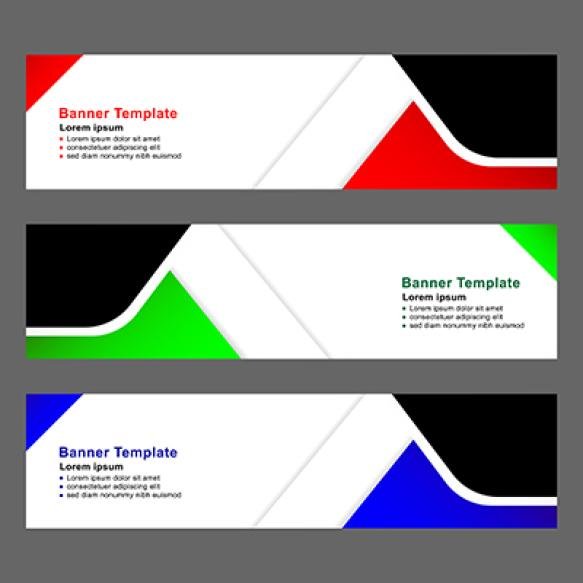 Set Wide Banner Template Vector Background Your Business Web Design Other Purposes