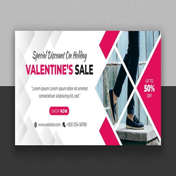 Valentine S Day Offer Discount Sale Social Media Facebook Cover Template