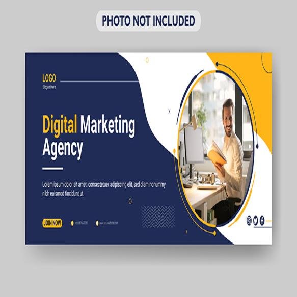 Vector Digital Marketing Fb Cover Web Banner Template Design