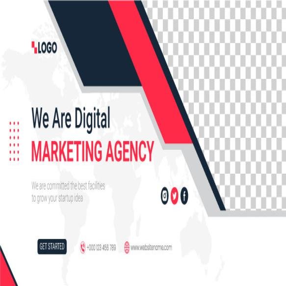 We Are Digital Marketing Agency Corporate Social Media Facebook Cover Template