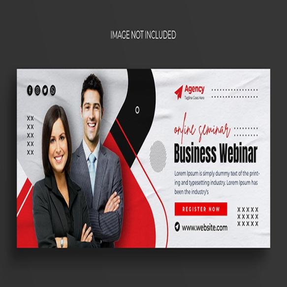 Web Banner Design Online Live Webinar Business Conference Facebook Other Social Media Covers