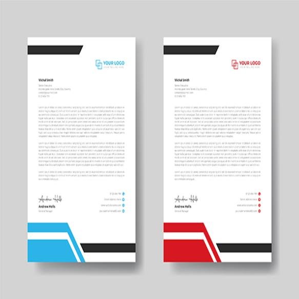 A4 Professional Creative Letterhead Template Design Your Business