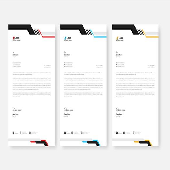 Abstract Corporate Business Letterhead Design Template (1)