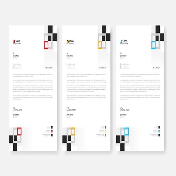 Abstract Corporate Business Letterhead Design Template