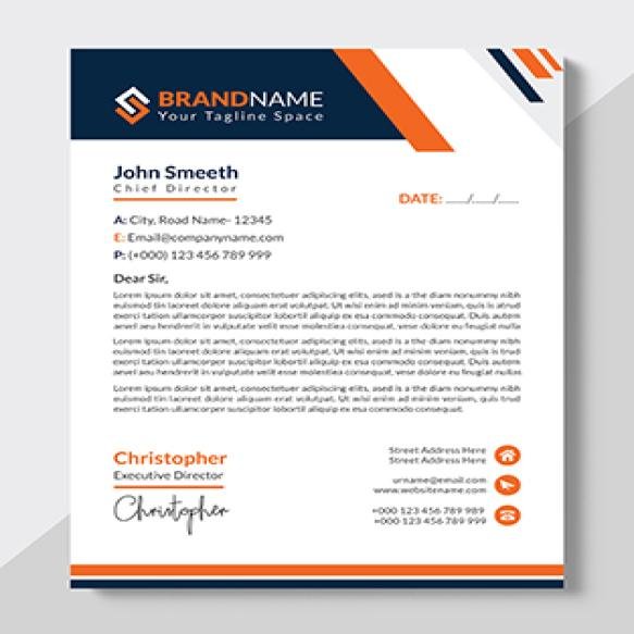 Abstract Minimal Creative Letterhead Template