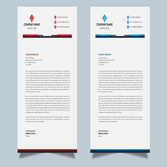 Abstract Modern Letterhead Design Company Business Letterhead Template Design Layout