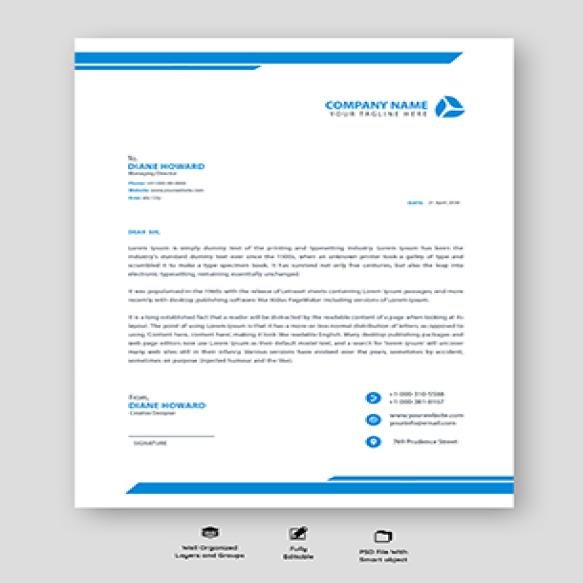 Blue White Professional Letterhead (1)