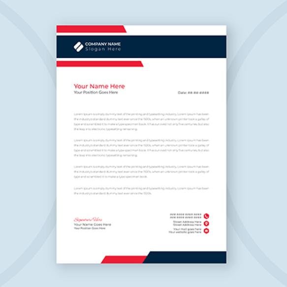 Corporate Elegant Business Office Stationery Letterhead Design Template