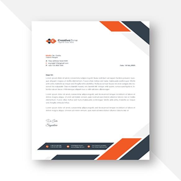 Corporate Letterhead Template Design Premium Vector
