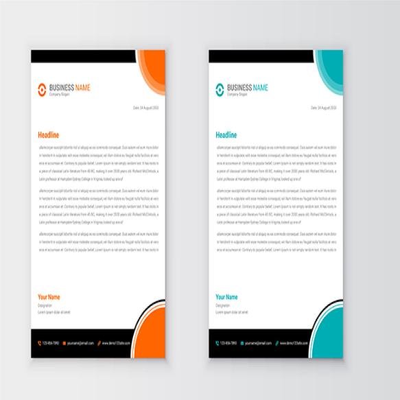 Corporate Modern Business Letterhead Template Design