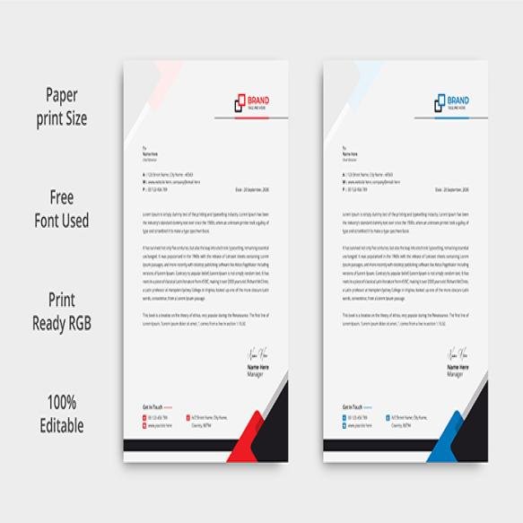 Corporate Modern Letterhead Design