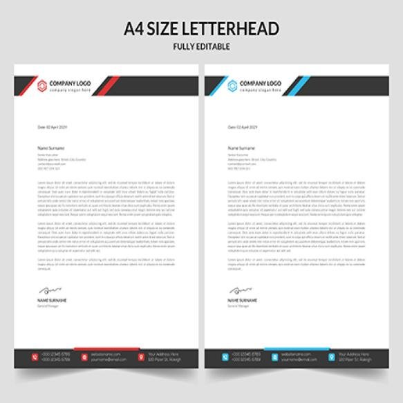 Corporate Modern Letterhead Design Bundle Template
