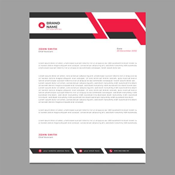 Corporate Professional Business Letterhead Template Design