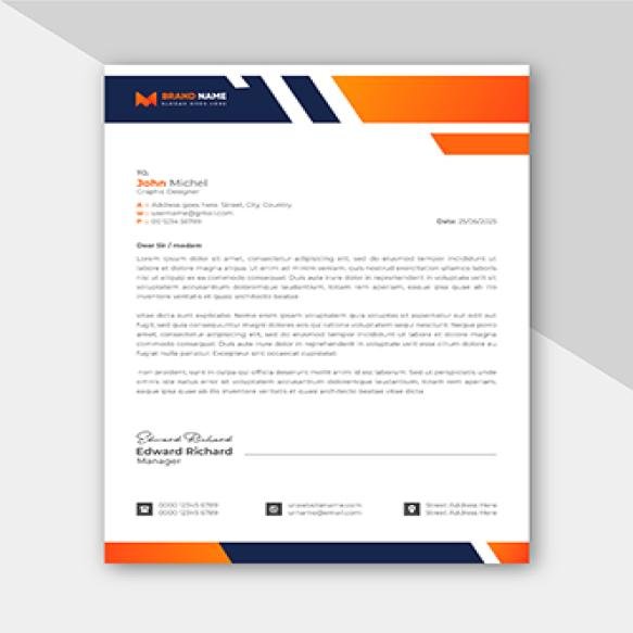Creative Modern Letterhead Template Design