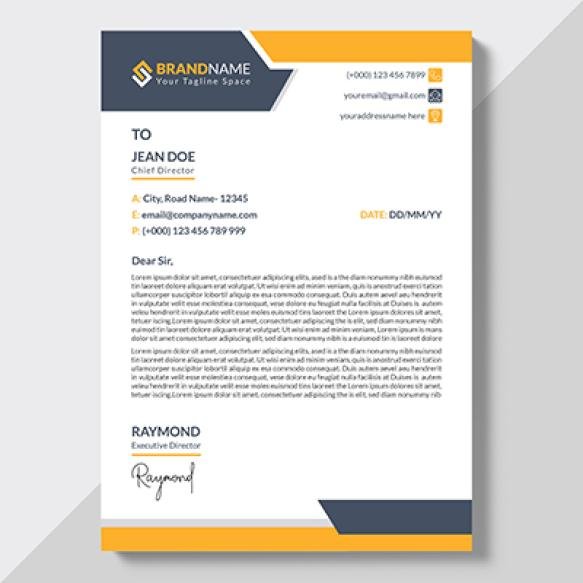 Free Corporate Letterhead Vector Simple Letterhead Template