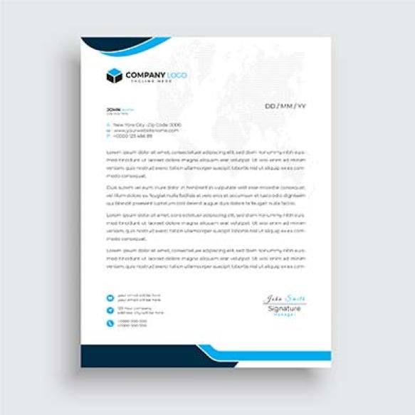 Free Vector Clean Business Letterhead Template Design (1)