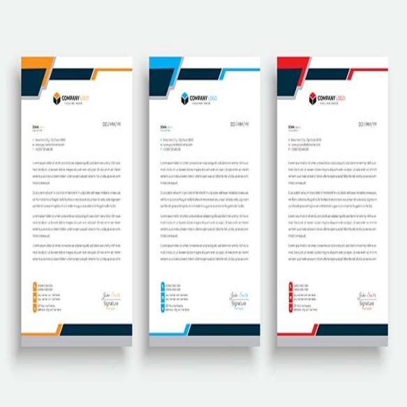 Free Vector Clean Business Letterhead Template Design