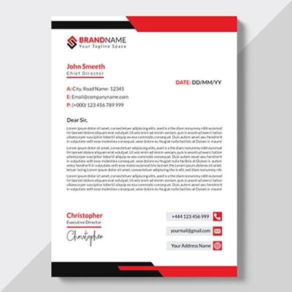 Free Vector Modern Business Corporate Letterhead Template Design
