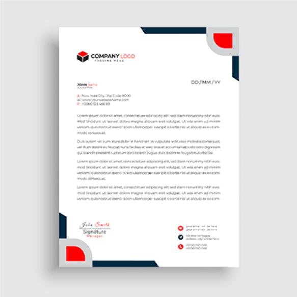 Free Vector Professional Clean Letterhead Design Template Business