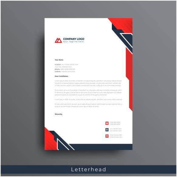 Letterhead Design Professional Modern Corporate Creative Company Clean A4 Letterhead Design Template