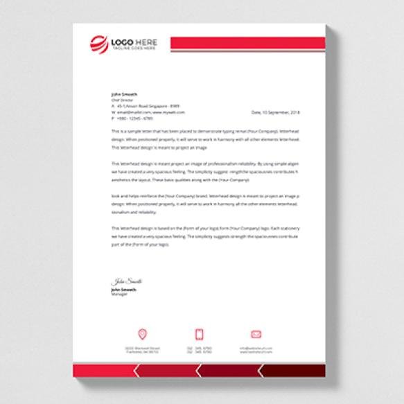 Letterhead Template Flat Style