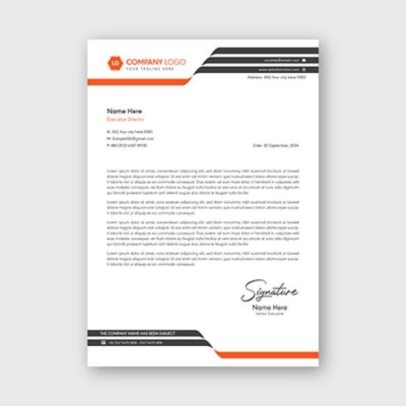 Letterhead Template Premium Vector