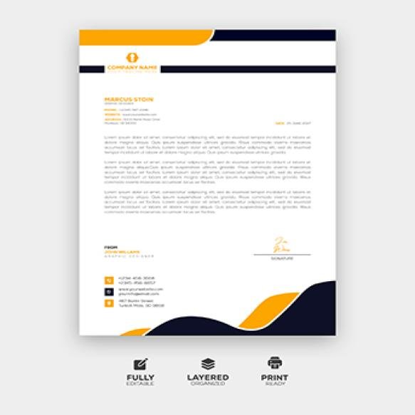 Modern Business Corporate Letterhead Psd Template (2)