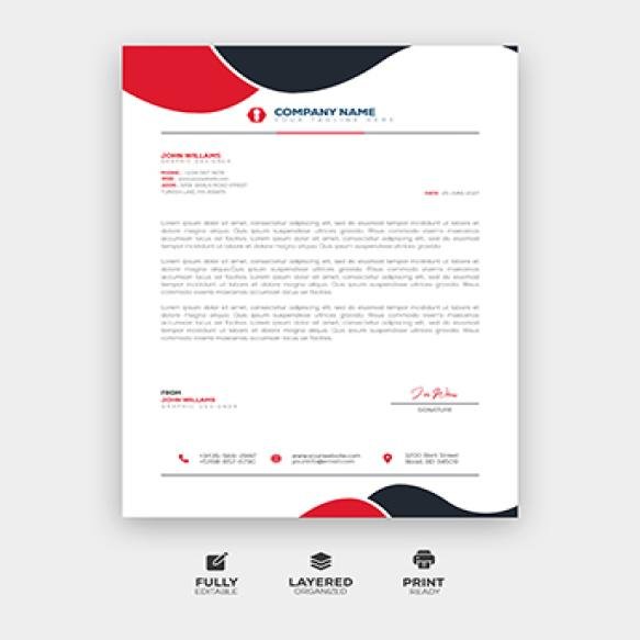 Modern Business Corporate Letterhead Psd Template