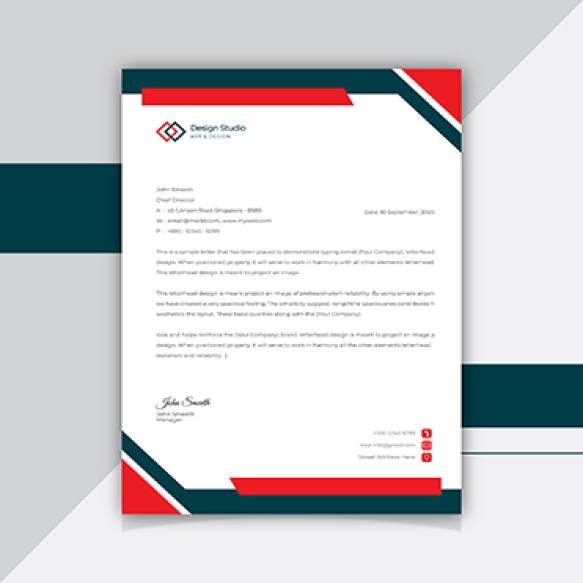 Modern Business Corporate Letterhead Template (2)