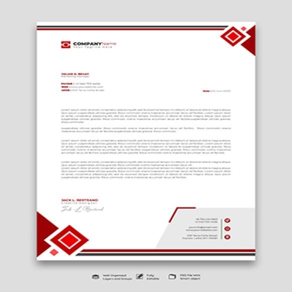 Modern Business Corporate Letterhead Template (3)