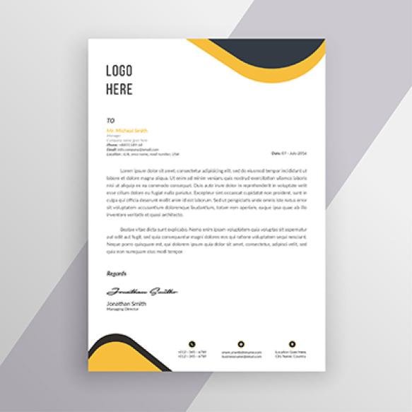 Modern Business Letterhead Pad Template