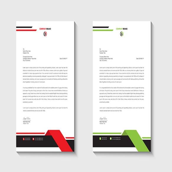 Modern Clean Business Letterhead Template (2)