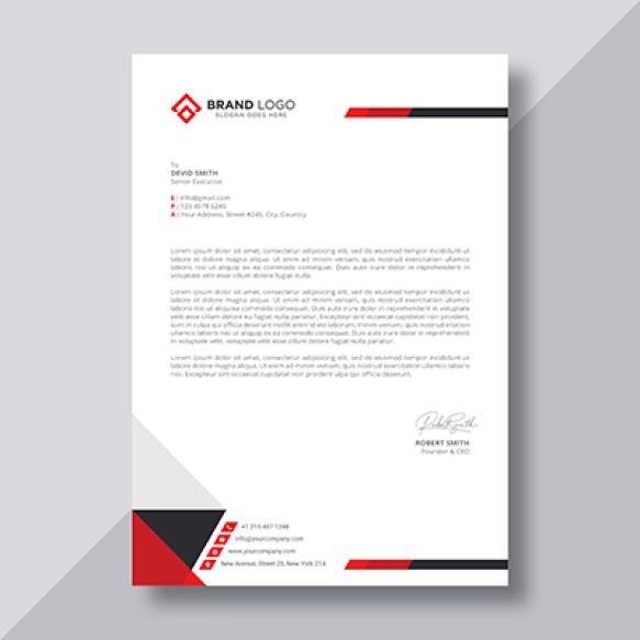 Modern Clean Letterhead Business