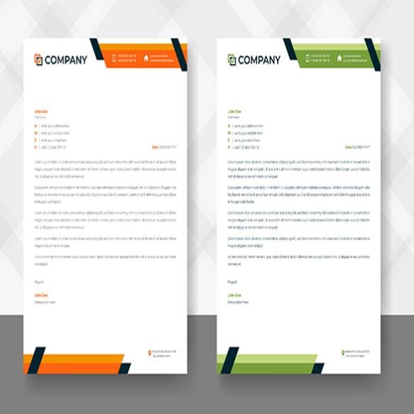 Modern Company Letterhead Design Template