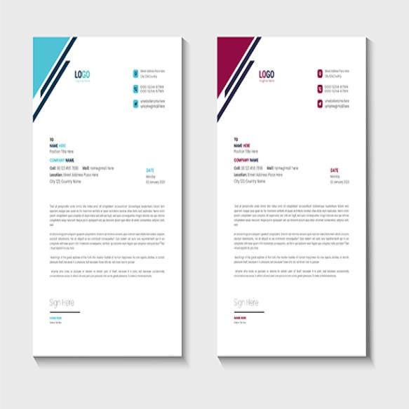 Modern Company Letterhead Letterhead Template