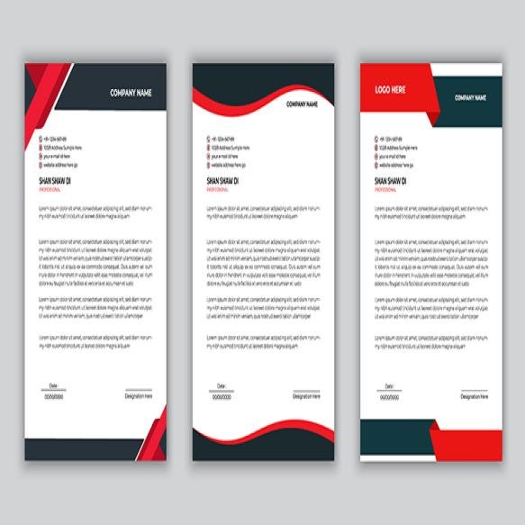 Modern Company Letterhead Template With Professional Design