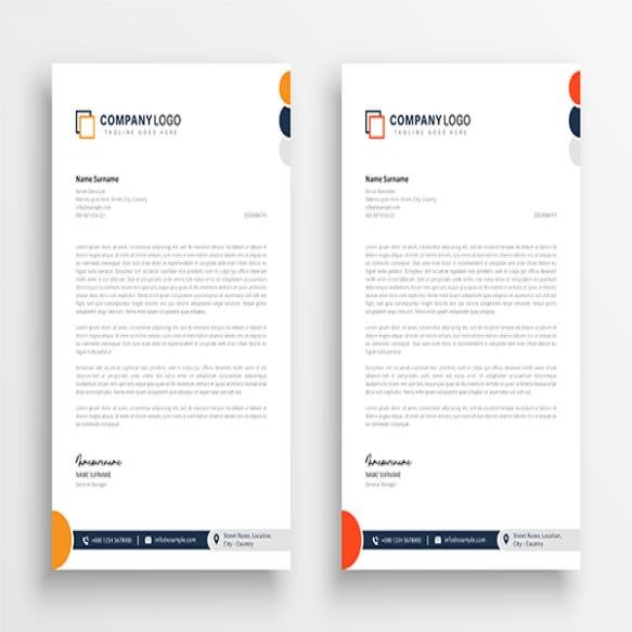 Modern Company Letterhead With Minimal Design