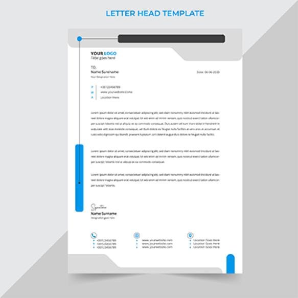Modern Corporate Letterhead Template Premium Vector