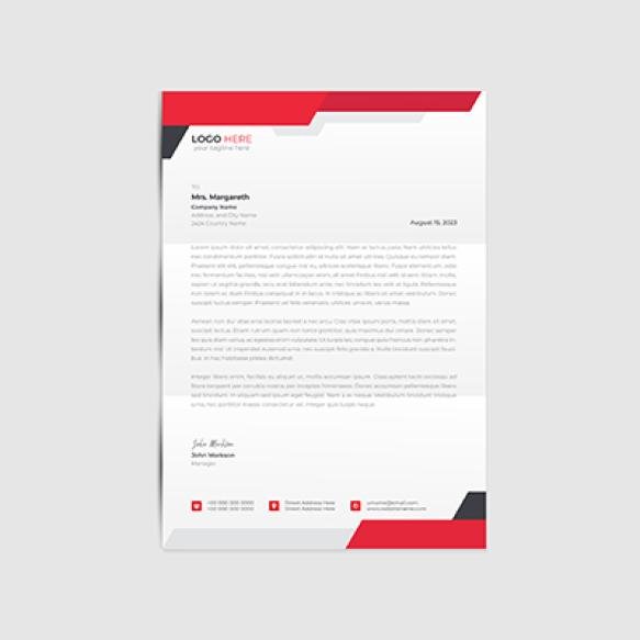 Modern Creative Letterhead Template Design Vector