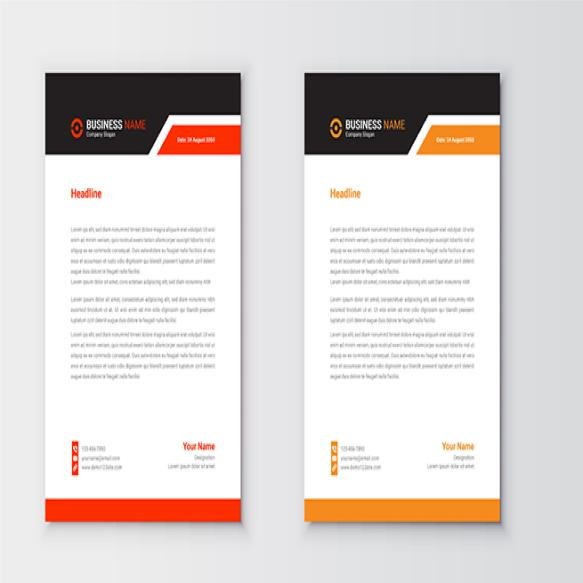 Modern Elegant Professional Business Letterhead Template Design