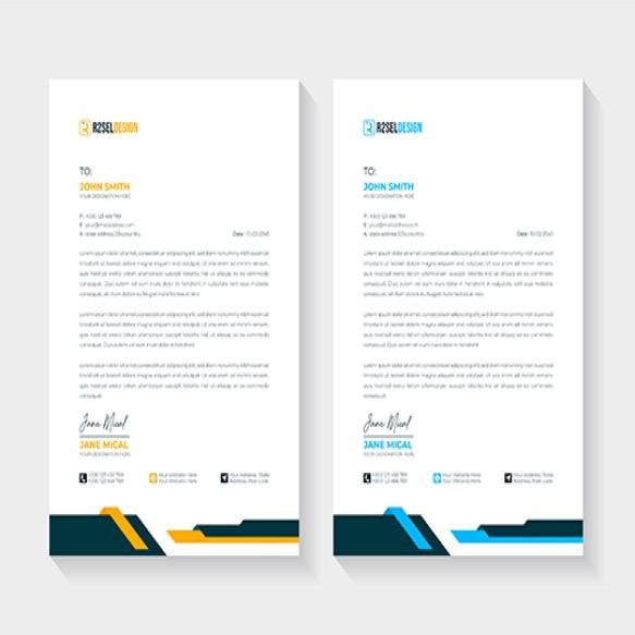 Modern Professional Business Corporate Letterhead Template Design (1)