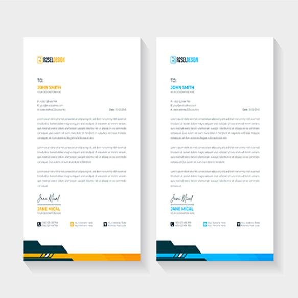 Modern Professional Business Corporate Letterhead Template Design