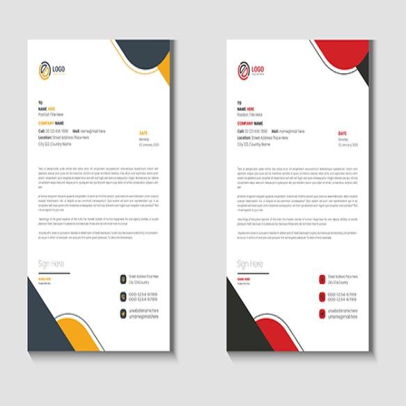 Professional Creative Letterhead Template Design