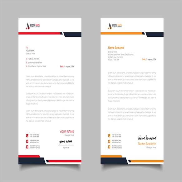 Professional Modern Business Letterhead Template Design