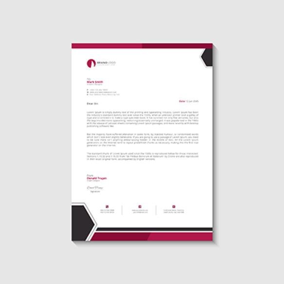 Red Letterhead Design