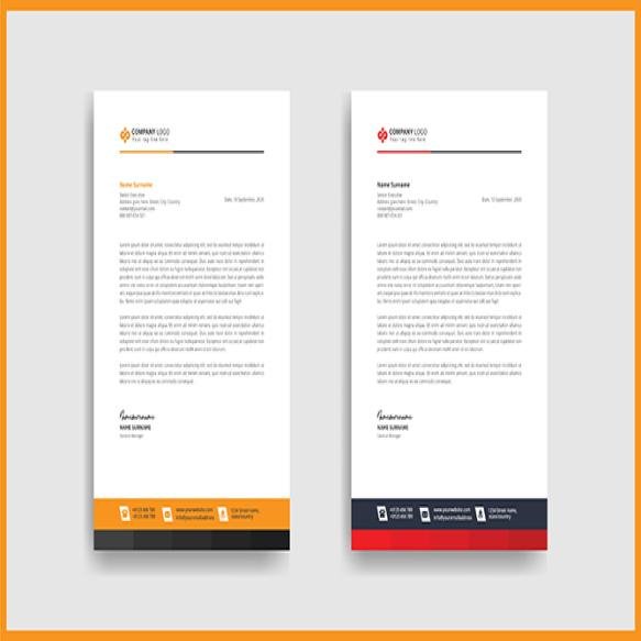 Simple Clean Letterhead Design Template