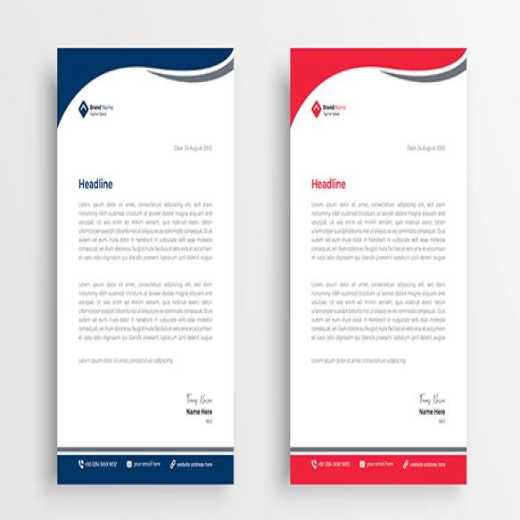 Two Modern Professional Business Identity Letterhead Templates
