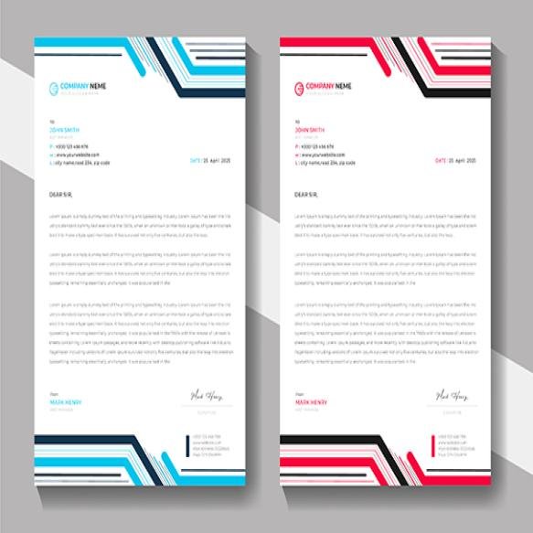 Vector Corporate Modern Letterhead Design Template