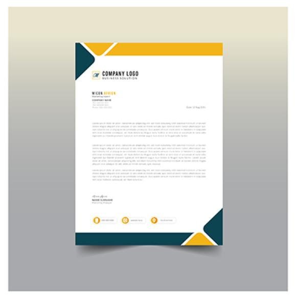Vector Letterhead Modern Corporate Template Design